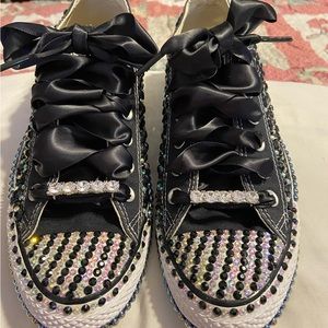 Blinged out chuck taylors